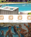 Light Coffee 10 Gallon Polypropylene Ice Chest With Removable Lid And Built In Handles 17 By 17 By 16 Inches 4 In 1 Multipurpose Cooler by pool