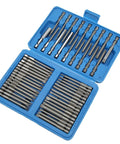 Ultimate 50-Piece HaloVerde Magnetic Driver Bit Kit With Extra Long Security Bits, Heavy Hex Torx Spline Tools For Precision Screwdriver Work On Any Project. Blue plastic case with 50 steel driver bits