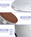 Heavy Duty Aluminum Cake Turntable With Anti Slip Surface Ohuhu 12 Inch Rotating Decorating Stand for even icing