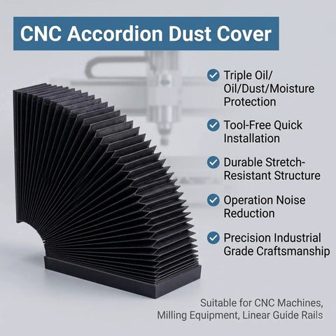 Heavy Duty Accordion Dust Cover For Linear Guide Rails Flexible Telescopic Shield With Oil And Dust Protection