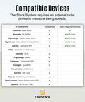 List of compatible devices for Golf Swing Speed Trainer Weighted Practice Aid For Men And Women at the bottom of the image.