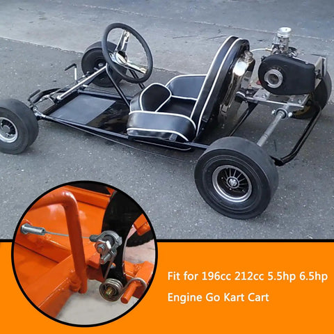 Go Kart Pedals Kit With 71 Inch Throttle Cable And Brake Return Springs For Predator 196cc 212cc 6.5hp Road Rocket Azusa Radio Flyer Vintage Carter Super Wheel Kids Go Kart installed on go-kart