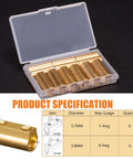Heavy Duty Wire Connectors Kit With Heat Shrink Tubing 12 Pcs Terminals For 16-8 AWG And 8-6 AWG Brass Copper with case