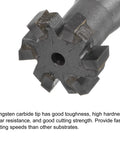 Go To T Slot Milling Cutter 20mm Diameter, 6mm Depth, 12mm Shank, Tungsten Carbide Tip, 6 Flutes, end view detail