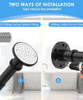Extra Long Tension Curtain Rod No Drilling Adjustable 31 To 168 Inches Black Heavy Duty Spring Shower Rod Installation Ways