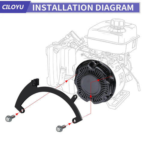 Installation diagram of Throttle Control Linkage Bracket Kit Compatible With Predator 79cc 3HP OHV And Lifan 154F Engine.
