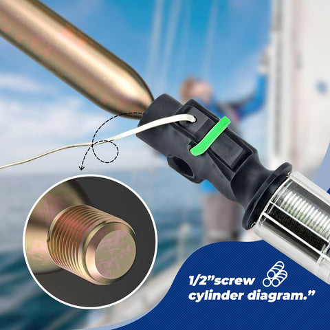 24G CO2 Cartridge Cylinder For Life Vests And PFD Rearming Kit Auto Or Manual Inflating Life Jacket Accessory with 1/2" screw thread