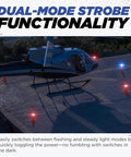 Helicopter on landing pad with Tough As Nails Emergency Medivac Landing Zone Light Kit with waterproof LED strobe markers.