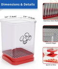 Fruit Slicer Cup Speed Cutter For Strawberries Bananas Grapes Eggs Stainless Steel Cutter Inside Dimensions 3x3x4.17 inches