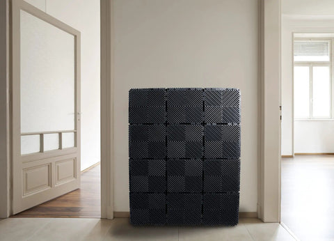 Vented Interlocking Radiator Cover Kit for Home and Office Easy Snap Connection Heat Resistant Decorative Tiles That Fit Any Shape Size or Style 7.5x7.5 Inch Tiles for Right Angles or Straight Runs Charcoal