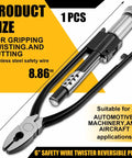 Reversible Safety Wire Twister Pliers For Aircraft And Auto Work Left And Right Twist Tool Automatic Metal Lock Display