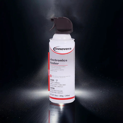 Compressed Air Duster Cleaner 10 Oz Can 8 Pack for Cleaning Computers Electronics Cameras and More, single can image.