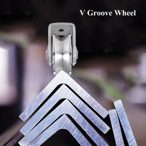 Stainless Steel Heavy Duty Wire Rope Pulley Block for Sliding Gates With V Groove Wheel close-up