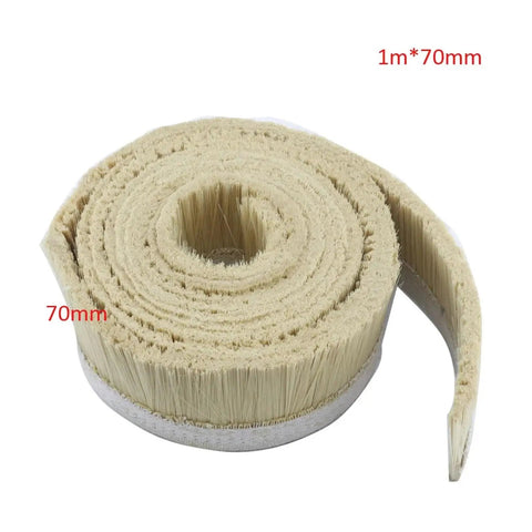 Rock Solid 70mm And 100mm Spindle Cover Brush Vacuum Collector For CNC Router Dust Shield, 70mm brush strip roll.