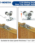 2 Pack Sliding Pocket Door Hardware Kit With Top Hanger Rollers And Wheels Compatible With Johnson 1125 And 1500 Hardware Kits