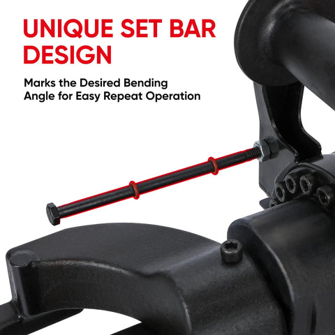 Powerful 1500W Electric Hydraulic Rebar Bender For Smooth Bending Up To 1 Inch #8 Steel Rods set bar design for accurate bending angles.