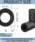 Top Shelf Foam Pipe Insulation Sleeves With Elbow Fittings For Hot And Cold Water Lines Thermal Wrap To Keep Those Pipes Cozy 16 Piece Set dimensions showcased.
