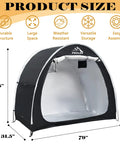 Waterproof Bike Shed Tent For Two Bikes, 6.6Ft Outdoor Storage With Window Design, Oxford Fabric Shelter For Rain, Snow, And Sun shown
