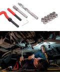 Thread Repair Kit M14x1.5 15 Piece Set With HSS Drill Bit HSS Tap 10 Stainless Steel Thread Inserts Installation Tool And Tang Break Off Tool For Automotive Engine And Machinery Thread Restoration.