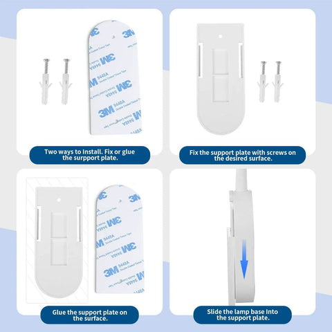 Installation steps for Wall Mount Reading Light For Bedside Must Have With Flexible Gooseneck, 16 LED Book Lamp.