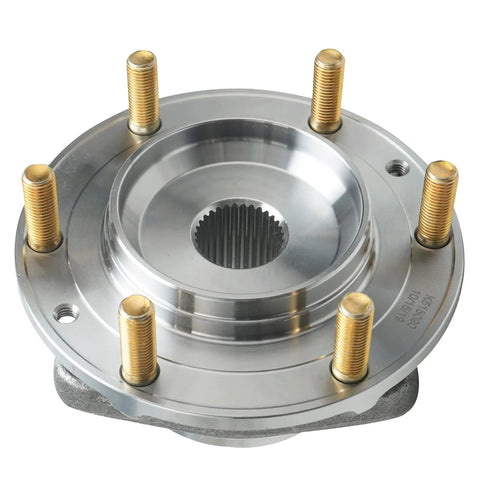 Front view of Front Wheel Hub Bearings Assembly Set For Hyundai Entourage 2007-2010 And Kia Sedona 2006-2014, 6 Bolt.