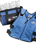 Blue Phase Change Cooling Vest That Keeps You Chill With Removable 58F Inserts For 2 To 3 Hours, Washable Outer Vest, Cooler Bag, Size L XL