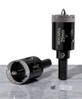REKCKRUL 1-inch diamond hole saw set with pilot bit, 2-pack, for porcelain, ceramic, granite, marble; 25mm depth