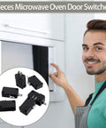 6 Pack Microwave Oven Door Switch Replacement Kit For W10269458 W10727360 W10269460 SZM-V16-FC-61 62 63 Fits Most Microwave Ovens