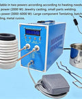 Pro Heavy Duty High Frequency Induction Heater And Metal Smelting Furnace 6000W with digital display and induction coil.