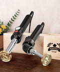 Badass Electric Branding Iron For Wood With Smart Temperature Control Custom wood burning tool with brass head and adjustable settings.