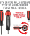 Pro Grade Gunsmithing Torque Kit With 83 Bit Set Magnetic Bit Driver and LED Screwdriver, force assist feature shown