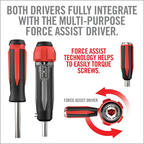 Pro Grade Gunsmithing Torque Kit With 83 Bit Set Magnetic Bit Driver and LED Screwdriver, force assist feature shown