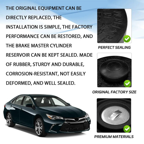 Toyota Brake Master Cylinder Fluid Reservoir Cap Replacement Direct Fit Easy Swap 4723012040 4723006010 details and use diagram