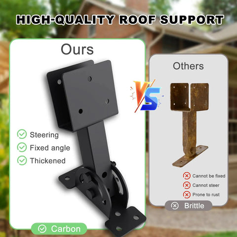 Heavy Duty 2x4 Roof Riser Brackets Kit Three Pack With Adjustable Angles Black Powder Coated Pergola Support Brackets For Patios Gazebos And Outdoor Pergolas Durable Roof Lift Brackets Built To Take Rain Or Shine
