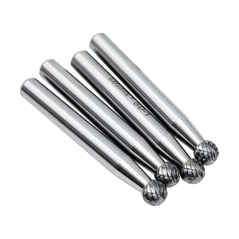 High-Performance Tungsten Carbide Ball Shaped Double Cut Rotary Burr Files For Tough Metalwork Grinding, Pro Tool Making And Engineering Projects