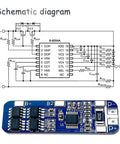 Schematic diagram of Straight Fire 3Pcs 3S Bms 12V 10A Lithium Battery Management Balance Board for 18650 cells