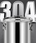 Massive Capacity 304 Stainless Steel Food Dispenser Airtight Kitchen Canister with lid and clamp for dry goods.