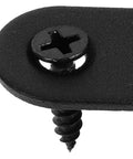 Close-up of 12 Sets Black Stainless Steel Flat Mending Brackets with Screws for Cabinets and Furniture Repair Smooth Burr Free Surface.