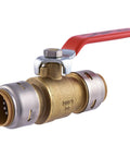 Max 3/4 Inch Push To Connect Brass Ball Valve for Plumbing Fittings Water Shut Off Works with PEX Copper CPVC