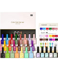 Hema Free Gel Nail Polish Set With 30 Pcs 9ml Each Soak Off Formula LED Compatible In Black Pink Nude Red Blue Green Colors