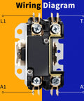 Wiring diagram of One Pole 30 Amp 24V Coil Air Conditioner Condenser Contactor for AC Compressors and HVAC Systems