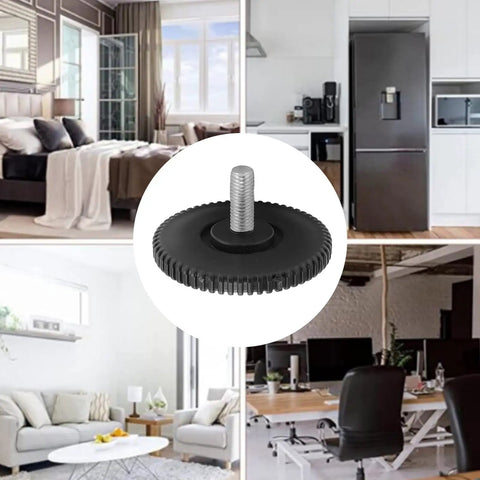 Non Slip Rubber Feet Floor Protectors For Tables And Furniture, Heavy Duty Durable Table Leg Caps With Secure Screw Install