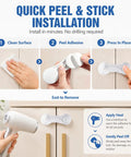 Installation steps for One Hand Release Kid Proof Cabinet Locks No Drill Adhesive For Cabinets And Drawers Easy Install 12 Pack