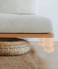 Four Solid Wood Furniture Legs with Light Carved Square Design for tables cabinets beds and sofas replacement parts