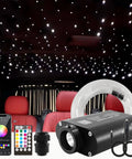 Dope Sound Activated Starlight Headliner Kit with 150 fiber strands, 16W light box, app, RF remote for car ceiling.