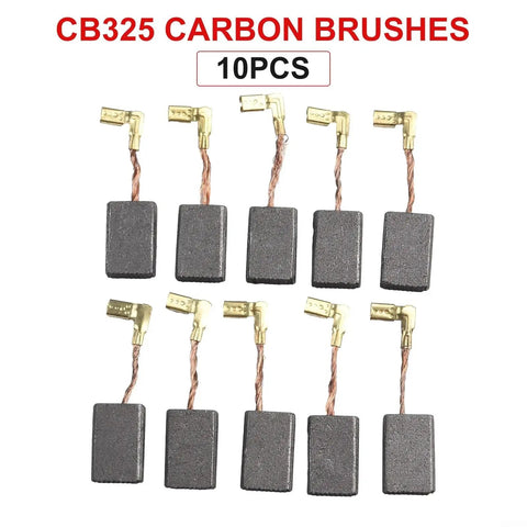 CB325 Carbon Brushes Replacement Set For Electric Motors And Angle Grinders 17x11x5mm 10 Pack display.