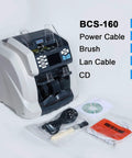 Two Pocket Money Counter With Pro Grade Bank Counterfeit Detection For Mixed Denomination And Multi Currency with cables and CD