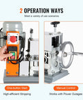 Beast Mode Automatic Electric Wire Stripping Machine With 370W Motor, showing one-button start and manual crank options