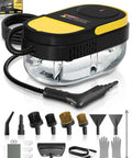 Gautye Portable Steam Cleaner With 3 Level Adjustable Handle Plus 15 Versatile Accessories for deep cleaning surfaces.