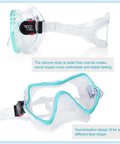 Adult Scuba Diving Mask With Tempered Glass Lens, Snorkel Mask For Freediving, Anti Fog Wide View, Liquid Silicone Seal